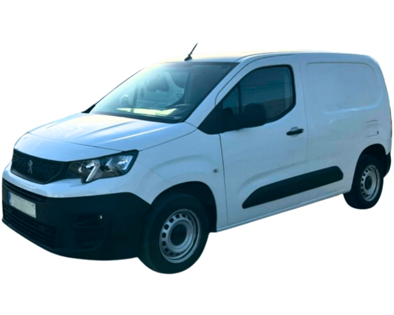 Vista lateral izquierda de la peugeot partner standard 1.5 BlueHDi 2020 en formato PNG sin fondo – Mapicars Zaragoza